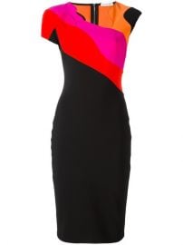 Mugler Colour Block Pencil Dress at Farfetch